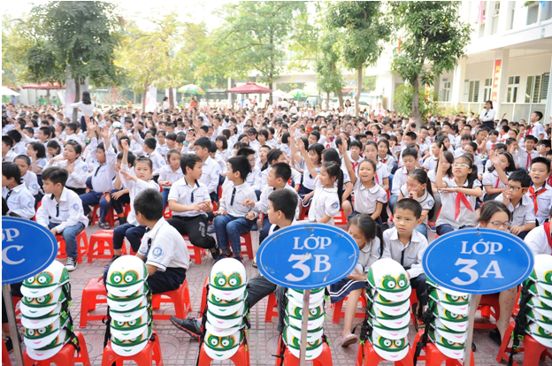 Buổi lễ phát động được tổ chức tại Trường tiểu học Dịch vọng B, Q Cầu Giấy, Hà Nội