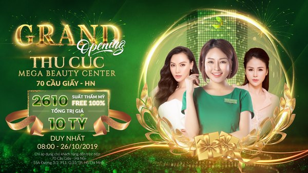 Nhân dịp khai trương Thu Cúc Cầu Giấy, khách hàng sẽ có cơ hội được làm đẹp với mức giá siêu hấp dẫn